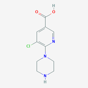molecular formula C10H12ClN3O2 B1607726 5-Chloro-6-piperazin-1-yl-nicotinic acid CAS No. 889953-74-6