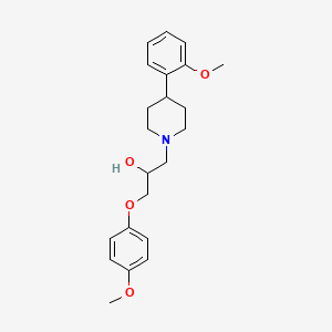 molecular formula C22H29NO4 B1607730 1-(4-Methoxyphenoxy)-3-[4-(2-Methoxyphenyl)Piperidino]Propan-2-Ol CAS No. 646455-96-1