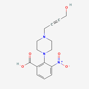 2-[4-(4-Hydroxybut-2-yn-1-yl)piperazin-1-yl]-3-nitrobenzoic acid