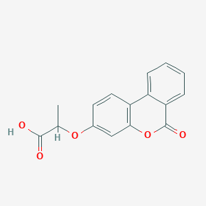 molecular formula C16H12O5 B1607739 2-[(6-oxo-6H-benzo[c]chromen-3-yl)oxy]propanoic acid CAS No. 303016-29-7