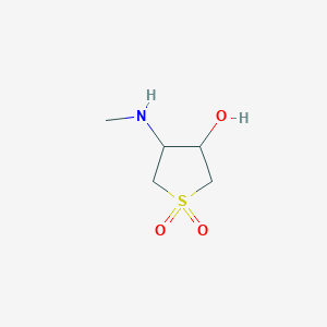 molecular formula C5H11NO3S B1607740 4-(Methylamino)tetrahydrothiophene-3-ol 1,1-dioxide CAS No. 66419-61-2
