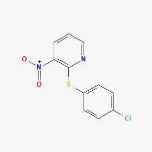 molecular formula C11H7ClN2O2S B1607744 2-[(4-Chlorophenyl)thio]-3-nitropyridine CAS No. 26820-31-5