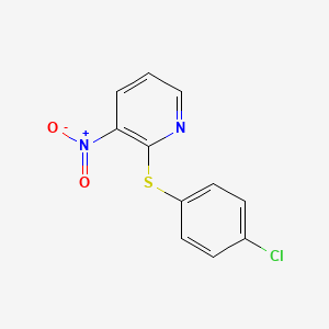 2-[(4-Chlorophenyl)thio]-3-nitropyridine