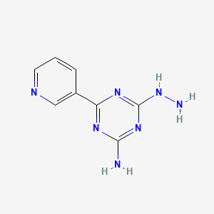 molecular formula C8H9N7 B1607756 4-Hydrazinyl-6-(pyridin-3-yl)-1,3,5-triazin-2-amine CAS No. 175204-70-3