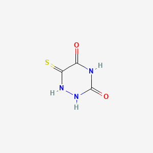 molecular formula C3H3N3O2S B1607760 6-Mercapto-1,2,4-triazine-3,5(2H,4H)-dione CAS No. 4956-13-2