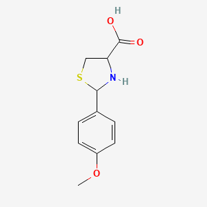 molecular formula C11H13NO3S B1607764 2-(4-Methoxy-phenyl)-thiazolidine-4-carboxylic acid CAS No. 65884-40-4