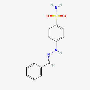 molecular formula C13H13N3O2S B1607765 Benzenesulfonamide,4-[2-(phenylmethylene)hydrazinyl]- CAS No. 21305-93-1
