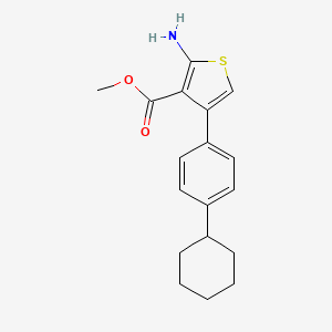 molecular formula C18H21NO2S B1607773 Methyl 2-amino-4-(4-cyclohexylphenyl)thiophene-3-carboxylate CAS No. 350997-15-8