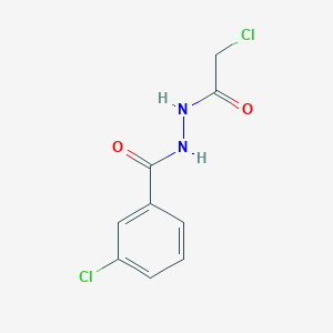 molecular formula C9H8Cl2N2O2 B1607782 3-chloro-N'-(2-chloroacetyl)benzohydrazide CAS No. 63002-49-3