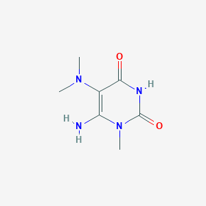 molecular formula C7H12N4O2 B1607785 6-amino-5-(dimethylamino)-1-methylpyrimidine-2,4(1H,3H)-dione CAS No. 14094-38-3