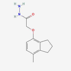 molecular formula C12H16N2O2 B1607790 2-[(7-methyl-2,3-dihydro-1H-inden-4-yl)oxy]acetohydrazide CAS No. 298186-32-0