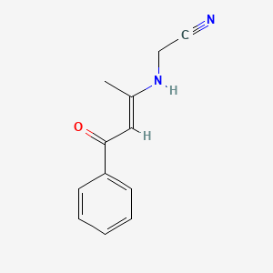 B1607791 2-((4-Oxo-4-phenylbut-2-en-2-yl)amino)acetonitrile CAS No. 56464-51-8
