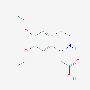 2-(6,7-diethoxy-1,2,3,4-tetrahydroisoquinolin-1-yl)acetic Acid