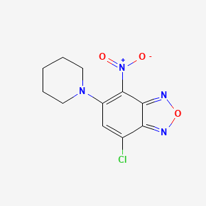 molecular formula C11H11ClN4O3 B1607797 7-Chloro-4-nitro-5-piperidino-2,1,3-benzoxadiazole CAS No. 257932-07-3