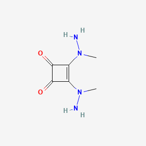molecular formula C6H10N4O2 B1607798 3,4-Bis(1-methylhydrazino)cyclobut-3-ene-1,2-dione CAS No. 50376-99-3