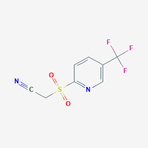 molecular formula C8H5F3N2O2S B1607809 2-([5-(Trifluoromethyl)-2-pyridyl]sulfonyl)acetonitrile CAS No. 845266-24-2