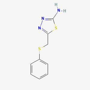 molecular formula C9H9N3S2 B1607812 5-[(Phenylthio)methyl]-1,3,4-thiadiazol-2-amine CAS No. 88743-03-7
