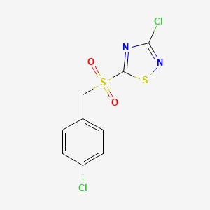 molecular formula C9H6Cl2N2O2S2 B1607817 3-Chloro-5-(4-chlorobenzylsulfonyl)-1,2,4-thiadiazole CAS No. 444791-19-9