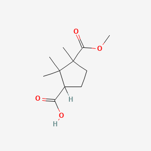 molecular formula C11H18O4 B1607820 3-(Methoxycarbonyl)-2,2,3-trimethylcyclopentane-1-carboxylic acid CAS No. 306935-16-0