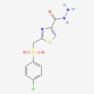 2-{[(4-Chlorophenyl)sulfonyl]methyl}-1,3-thiazole-4-carbohydrazide