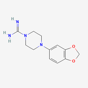 molecular formula C12H16N4O2 B1607826 4-Benzo[1,3]dioxol-5-YL-piperazine-1-carboxamidine CAS No. 717904-53-5