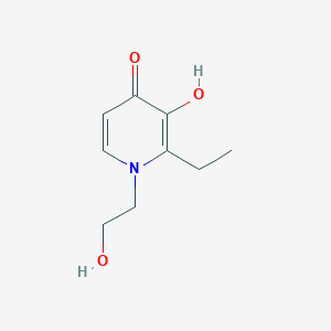 molecular formula C9H13NO3 B160784 4(1H)-Pyridinone, 2-ethyl-3-hydroxy-1-(2-hydroxyethyl)- CAS No. 126055-13-8