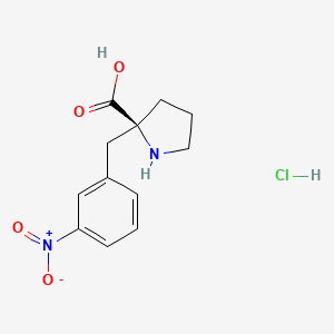 (S)-2-(3-Nitrobenzyl)pyrrolidine-2-carboxylic acid hydrochloride