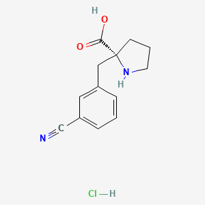 (R)-2-(3-Cyanobenzyl)pyrrolidine-2-carboxylic acid hydrochloride