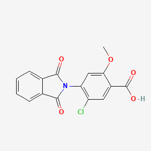 molecular formula C16H10ClNO5 B1607850 5-Chloro-4-(1,3-dioxo-1,3-dihydro-isoindol-2-yl)-2-methoxy-benzoic acid CAS No. 52245-01-9