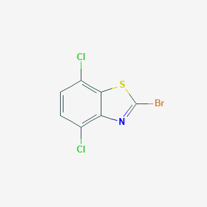 molecular formula C7H2BrCl2NS B160786 2-Bromo-4,7-dichloro-1,3-benzothiazole CAS No. 1849-68-9