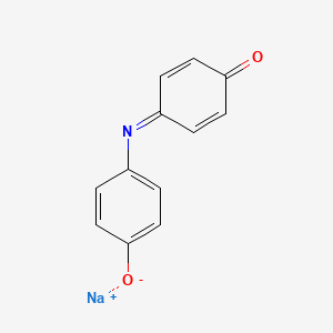 molecular formula C12H8NNaO2 B1607860 2,5-Cyclohexadien-1-one, 4-[(4-hydroxyphenyl)imino]-, sodium salt CAS No. 5418-32-6