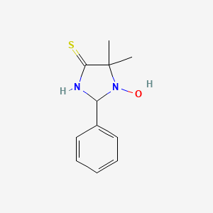 molecular formula C11H14N2OS B1607865 1-Hydroxy-5,5-dimethyl-2-phenylimidazolidine-4-thione CAS No. 257869-91-3