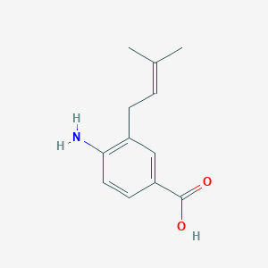 molecular formula C12H15NO2 B160787 4-Amino-3-(3-methyl-2-butenyl)benzoic acid CAS No. 131989-76-9