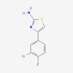molecular formula C9H6BrFN2S B1607871 4-(3-Bromo-4-fluorophenyl)thiazol-2-ylamine CAS No. 676348-24-6