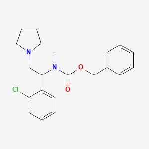 molecular formula C21H25ClN2O2 B1607880 Benzyl (1-(2-chlorophenyl)-2-(pyrrolidin-1-yl)ethyl)(methyl)carbamate CAS No. 675602-67-2