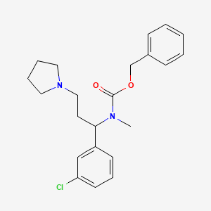 molecular formula C22H27ClN2O2 B1607881 Benzyl (1-(3-chlorophenyl)-3-(pyrrolidin-1-yl)propyl)(methyl)carbamate CAS No. 675602-81-0