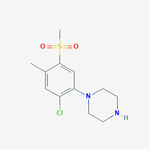 molecular formula C12H17ClN2O2S B1607883 1-[2-氯-4-甲基-5-(甲磺基)苯基]哌嗪 CAS No. 849035-65-0