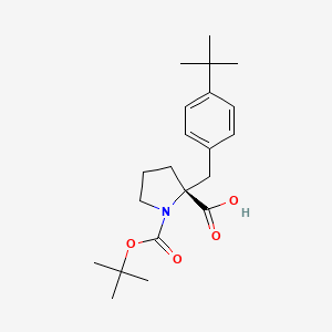 molecular formula C21H31NO4 B1607886 Boc-(R)-alpha-(4-tert-butyl-benzyl)-proline CAS No. 957310-66-6