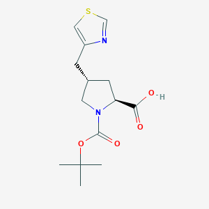 (2S,4S)-1-(tert-Butoxycarbonyl)-4-(thiazol-4-ylmethyl)pyrrolidine-2-carboxylic acid