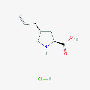 molecular formula C8H14ClNO2 B1607889 (2S,4R)-4-烯丙基吡咯烷-2-羧酸盐酸盐 CAS No. 1049755-14-7