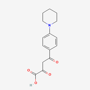 molecular formula C15H17NO4 B1607897 2,4-Dioxo-4-(4-piperidin-1-ylphenyl)butanoic acid CAS No. 394655-15-3