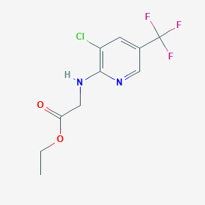 molecular formula C10H10ClF3N2O2 B1607902 Ethyl 2-{[3-chloro-5-(trifluoromethyl)-2-pyridinyl]amino}acetate CAS No. 246022-36-6
