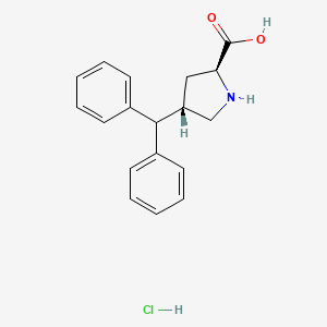 (2S,4S)-4-benzhydrylpyrrolidine-2-carboxylic acid hydrochloride
