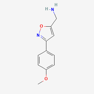 molecular formula C11H12N2O2 B1607922 [3-(4-Methoxyphenyl)-5-isoxazolyl]methanamine CAS No. 338982-43-7