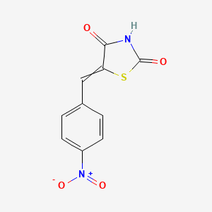 molecular formula C10H6N2O4S B1607925 5-[(4-Nitrophenyl)methylene]-1,3-thiazolane-2,4-dione CAS No. 34301-40-1