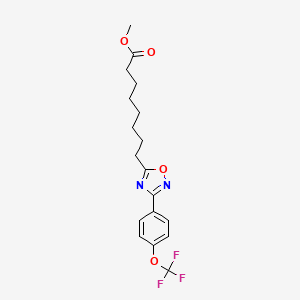 molecular formula C18H21F3N2O4 B1607931 Methyl 8-(3-(4-(trifluoromethoxy)phenyl)-1,2,4-oxadiazol-5-yl)octanoate CAS No. 680216-05-1