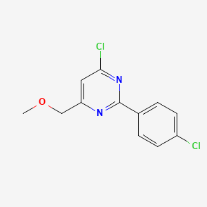 molecular formula C12H10Cl2N2O B1607941 4-Chloro-2-(4-chlorophenyl)-6-(methoxymethyl)pyrimidine CAS No. 680214-63-5