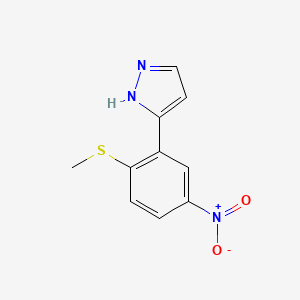 molecular formula C10H9N3O2S B1607943 3-[2-(methylthio)-5-nitrophenyl]-1H-pyrazole CAS No. 845266-21-9