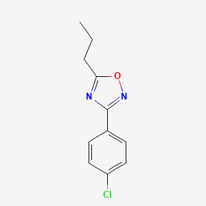 molecular formula C11H11ClN2O B1607948 3-(4-氯苯基)-5-丙基-1,2,4-恶二唑 CAS No. 570396-43-9