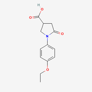 molecular formula C13H15NO4 B1607949 1-(4-乙氧基苯基)-5-氧代吡咯烷-3-羧酸 CAS No. 38160-04-2